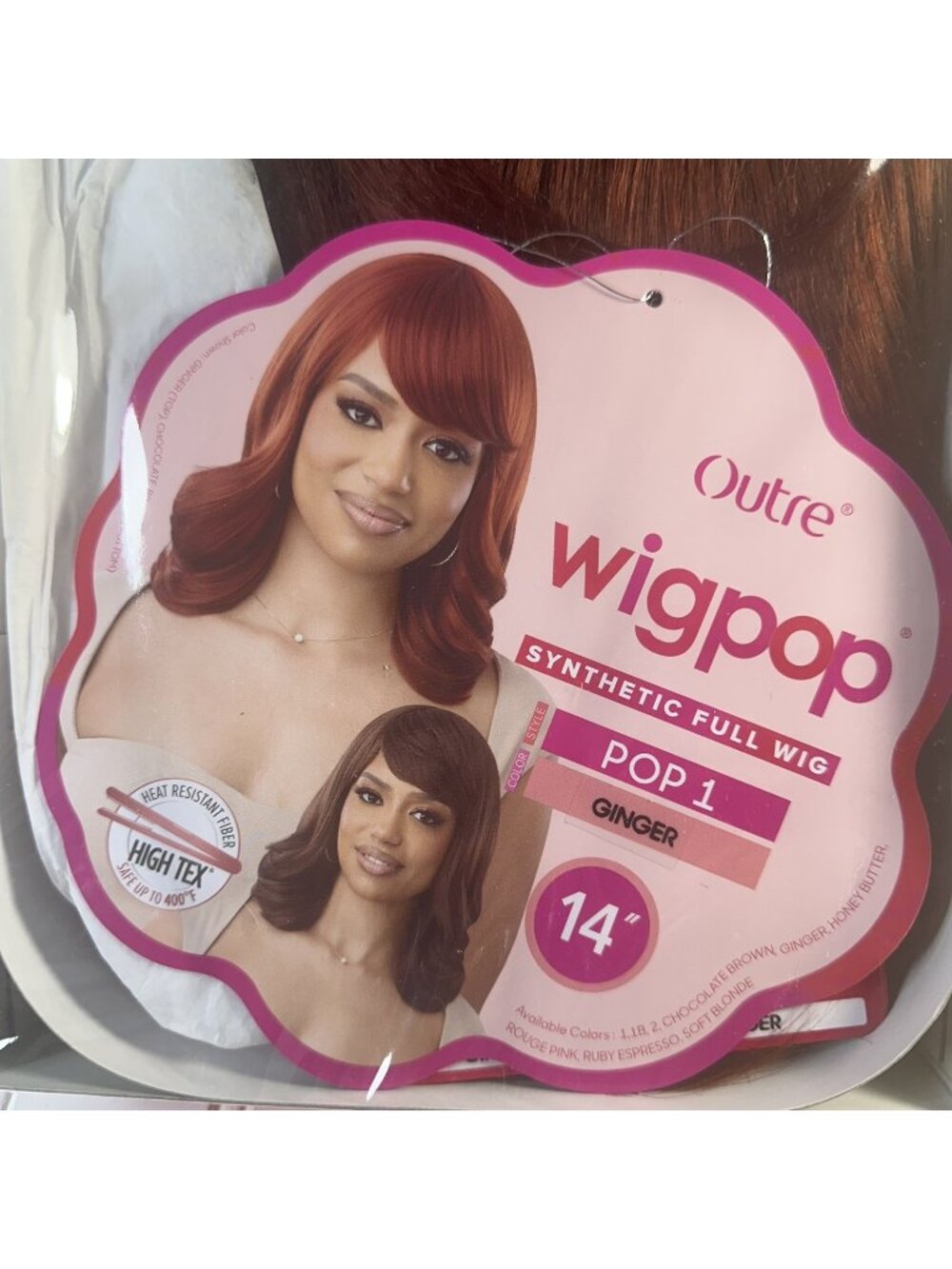 OUTRE Wigpop - Pop 1 Ginger Synthetic Full Wig 14” New